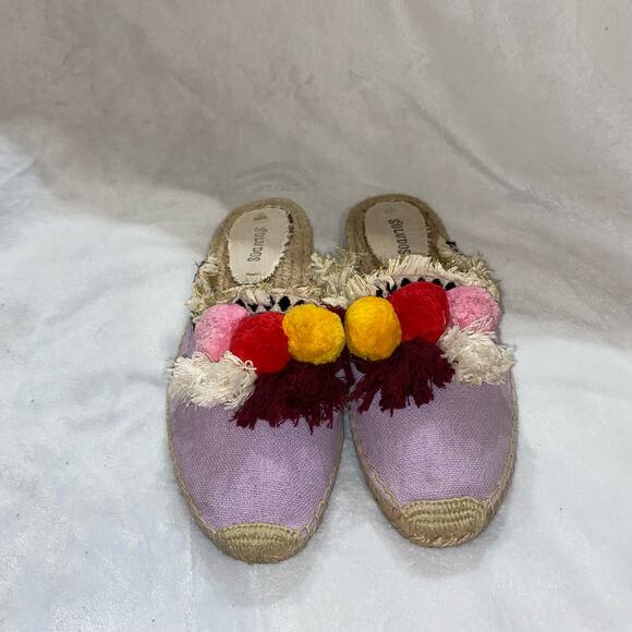 Soludos Coco Espadrille Pom Pom Slides - Picture 3 of 7